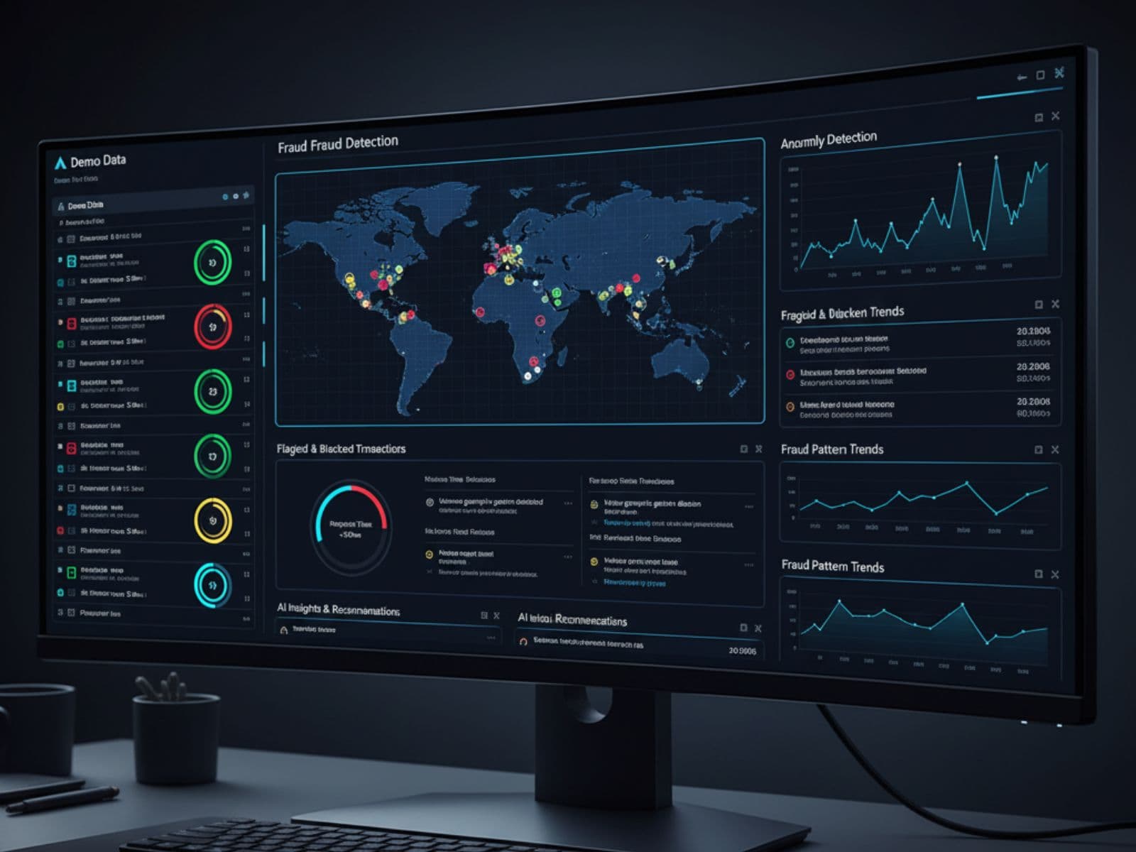 Real-time fraud detection dashboard with AI alerts