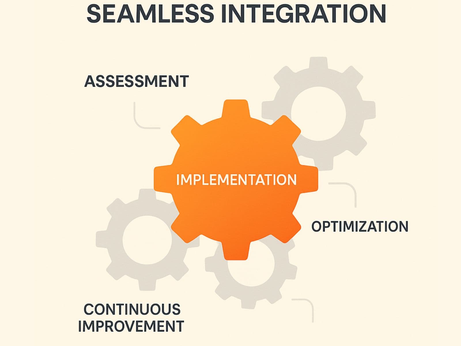 AI integration process from assessment to continuous improvement