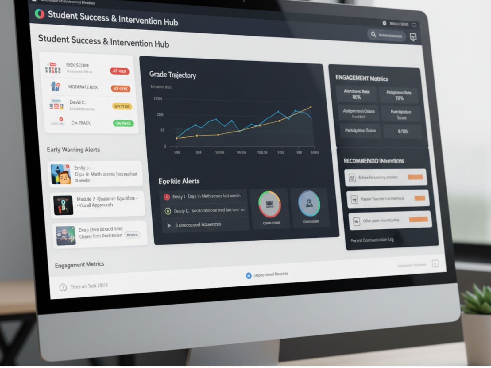 AI-powered student performance analytics dashboard