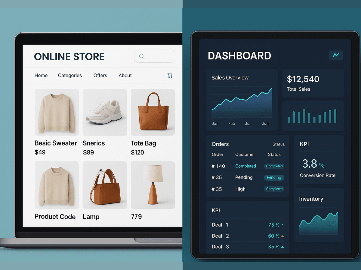 eCommerce & Enterprise Suite Dashboard Mockup