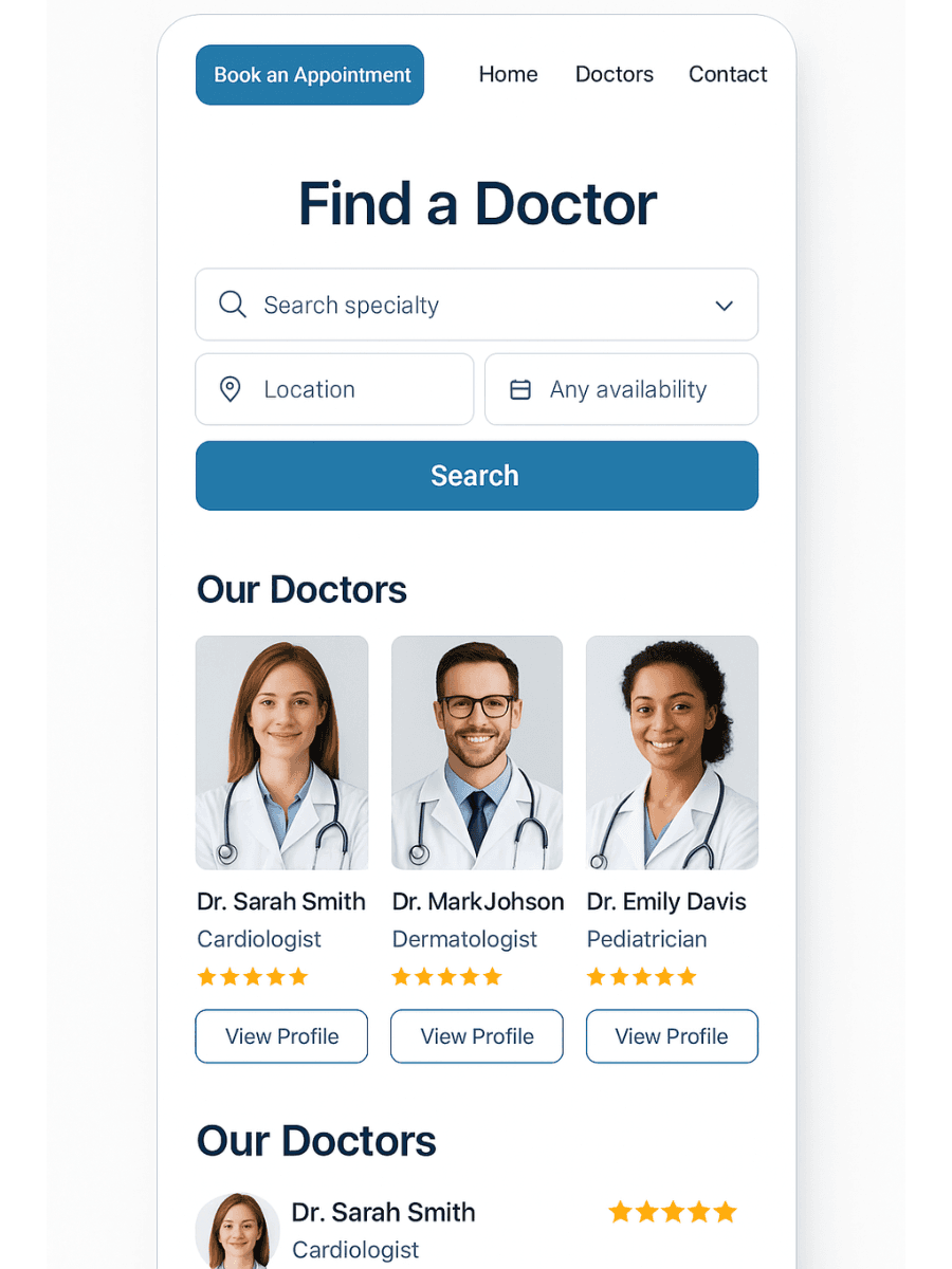 Healthcare & Wellness Platform Mockup